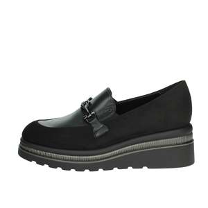 Mocassino Donna Serena Nero 3A5450DM con Plateau - Product Image 1