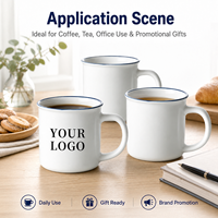 Tasse en céramique émaillée imitation logo personnalisé, personnalisation de tasses à café en grès enduit, fournisseur en gros