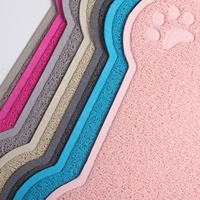 Tapis de Nourrissage pour Animaux de Compagnie en PVC Souple Imperméable et Durable, Antidérapant, Écologique, en Forme d'Os, pour Chats et Chiens