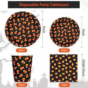 Hiện Đại 24-Mảnh Bánh Pizza Bộ Đồ Ăn Thiết Lập Bao Gồm Nhựa Dao Thìa Dĩa Giấy Tấm Khăn Ăn Ly Cho Đảng Những dịp - Product Image 5