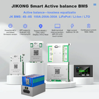 JK BMS 60A 100A 150A 200A 300A BMS con Balance Activo 4S 8S 16S 20S 24S JIKONG Smart BMS 12V 24V 48V 72V para Baterías Lifepo4 Li-Ion LTO