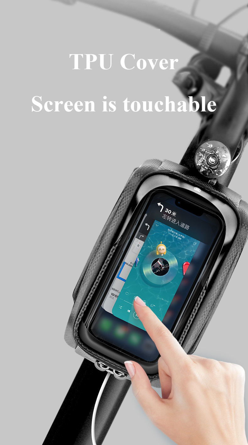 Hongdak Waterproof Bicycle Bag Frame Front Top Tube Cycling Bag Reflective Phone Case Bag MTB Bike Accessories