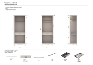 Armoire modulaire de luxe moderne sur mesure avec armoire de rangement pour chambre à coucher, dressing - Product Image 3