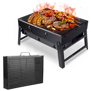 Parrilla Portátil Plegable de Carbón para Camping, Mesa de Barbacoa Plegable sin Humo con Altura Ajustable - Product Image 1