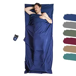 Schlafsack Liner Wide Cotton Camping und Travel Sheet Leichtes warmes Wetter Geräumiger kompakter Schlafsack und Sack für Camping