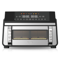 Four à friture sans huile RAF R.5004 2200W+600W 11L avec chauffage supérieur et inférieur, circulation d'air à 360°, écran tactile et fenêtre en verre pour poulet, frites et gâteaux