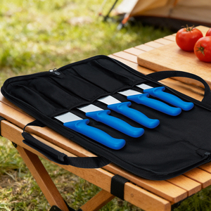 Ensemble de couteaux de camping en acier inoxydable portable Pp 2 Chef 2 Butcher 1 Boning Knife avec sac de transport pour la viande, les fruits, la cuisine, la maison, l'extérieur - Product Image 2