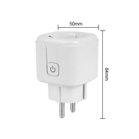 Adaptateur de prise intelligente Tuya 16A Zigbee EU et FR avec prise en charge du moniteur d'énergie commande vocale via Alexa Google Home Yandex