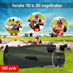 Monoculaire SECOZOOM RZMT3 étanche haute puissance 10-30X50 avec zoom, prisme Bak4, lentille FMC, adaptateur pour trépied, léger (358g), pour l'observation des oiseaux - Product Image 3