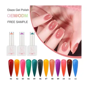 YOUGEL New Arrival Summer Colors Long Lasting UV Soak Off 12 Colors Glaze Amber Nail Gel Polish with Free Sample Private Label