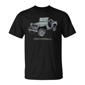 Camiseta Unstoppable Jeep de algodón negro para adulto, talla mediana - Product Image 2