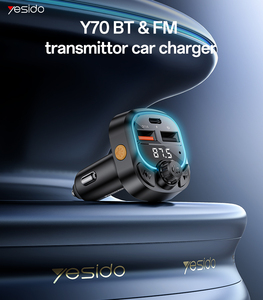 Yesido bt5.3 hỗ trợ sạc 3 thiết bị với bộ điều khiển từ xa BT & FM Transmitter Car <span class=keywords><strong>Charger</strong></span> - Product Image 2