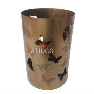 Atiqco – Porte-bougie votif unique en métal noir, fait main, durable, portable, de haute qualité, avec décoration lumineuse papillon - Product Image 2