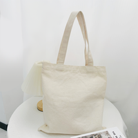 Sac fourre-tout en tissu de coton librement personnalisé Logo personnalisé avec sérigraphie pour les cadeaux de promotion