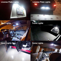 Ampoule LED FSYLX 31MM/36MM/39MM/42MM 6SMD 3030 Festoon C5W Canbus 6000k Blanc Pur 480 Lumens 12V pour éclairage intérieur