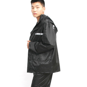 Impermeable Reflectante Moderno de Alta Calidad, Chaqueta de Lluvia de <span class=keywords><strong>2</strong></span> Piezas de Tela Oxford con Capucha de PVC, Ajuste Universal para Actividades al Aire Libre y Senderismo - Product Image 2