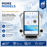 Agent recherché : Autoradio 12,95 pouces style Tesla à intégrer dans le tableau de bord, double Bluetooth, pour Chevrolet Tahoe Suburban 2015-2019 et GMC Yukon 2021-2026