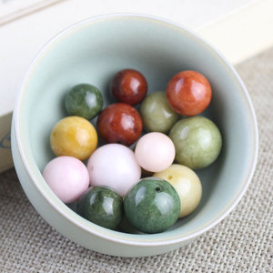 Alashan Jade Round Beads Loose Beads For DIY <b>Bracelet</b> Spacer Jewelry Accessories Everyday Wear Unisex Collectible - Product Image 1