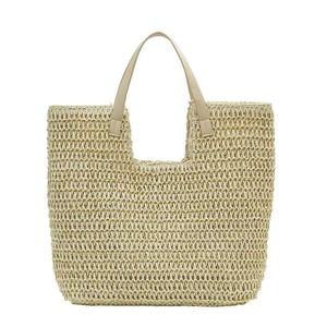 Mercancía General, Nueva Bolsa de Paja Multicolor de un Solo Hombro para Mujer, Bolsa Tejida a Mano Simple, Bolsa de Playa de Gran Capacidad - Product Image 4