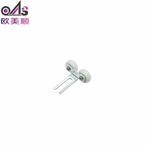 Roulette supérieure pour <span class=keywords><strong>porte</strong></span> <span class=keywords><strong>coulissante</strong></span> à double roue, roulement supérieur <span class=keywords><strong>de</strong></span> <span class=keywords><strong>porte</strong></span> en zinc, roulette <span class=keywords><strong>de</strong></span> guidage supérieure en nylon pour armoire, bonne stabilité - Product Image 6