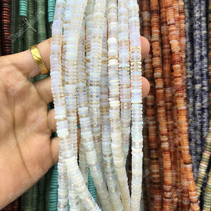 Heishi espaciador Rondelle cuentas de piedras preciosas Strand Aventurina Unakite de ónix ágata turquesa Abacus disco para hacer collares 2x6mm - Product Image 4