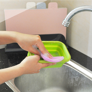 Hongyu Silicone Handheld Portable <b>Scrub</b> <b>Brush</b> with Handle for Dish and Pot Cleaning Kitchen Use Non-Scratch 40g - Product Image 2