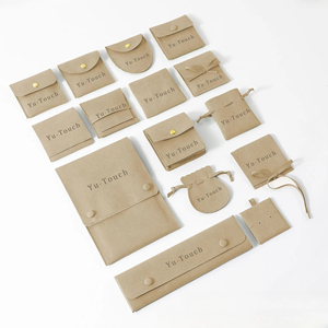 Sacchetti di gioielli in microfibra personalizzati di lusso per <span class=keywords><strong>orecchini</strong></span> collana in pelle scamosciata busta con bottone portagioie piccolo <span class=keywords><strong>sacco</strong></span> di cristallo - Product Image 1
