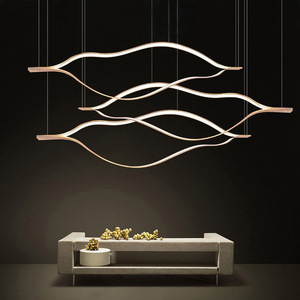 Italian-Style Modern Minimalist Pendant <b>Light</b> Luxury Living Room <b>Dining</b> Room Bar Desk Coffee Shop Studio Long Strip <b>Light</b> - Product Image 1