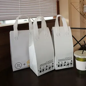 Sac isotherme jetable non tissé de qualité alimentaire pour la livraison de repas à emporter, le thé au lait et les emballages de repas - Product Image 2