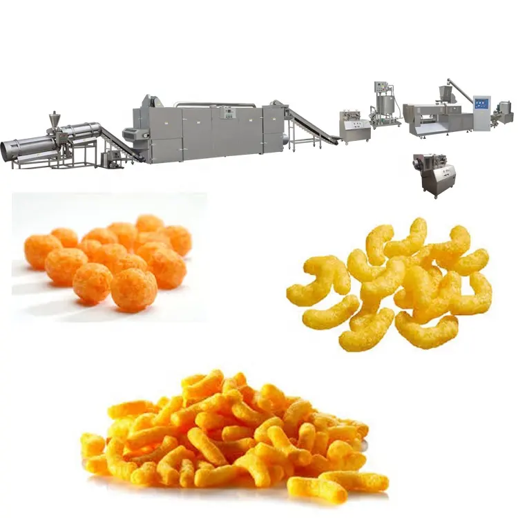 Puffy Corn snacks machines/Inflating ring shape chees ball snacks food extruder machinery