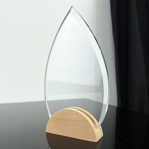 MH-NJ00833 كأس خشبي كريستال مخصص جوائز تذكارية فاخرة خشبية فارغة لافتات تكريم - Product Image 5