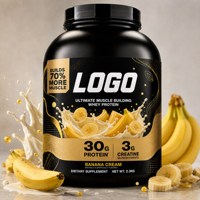 Poudre de protéines de lactosérum isolée naturelle en marque blanche OEM, gain de masse musculaire 5lb, complément pour adultes