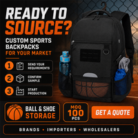 Sac à dos de sport personnalisé pour le basketball avec compartiment séparé pour ballon et chaussures, crochet de fixation pour la gym, l'entraînement et les voyages