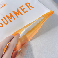 Sacs d'emballage pour exportation transfrontalière, vêtements de protection solaire, sacs en plastique PET/CPP à finition mate, sacs à vêtements à séchage rapide avec fermeture éclair