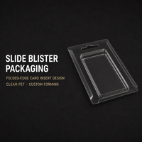 Kemasan Blister PET Transparan dengan Tray, Sisi Lipat, Kartu Sisipan, Pembentukan Kustom, Pencetakan UV