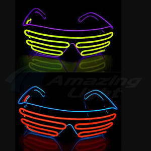 Gafas luminosas LED para Halloween, luz brillante de neón para fiesta de Navidad, Bril, gafas de sol brillantes, suministros de vidrio para festivales, disfraces - Product Image 4