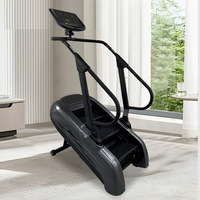 Máquina de Escaleras Eléctrica Comercial para Gimnasio, Simulador de Escalada Inteligente, Máquina de Cardio para Entrenamiento de Piernas en Interiores, para Isquiotibiales, Metálica, No Plegable, 205 kg