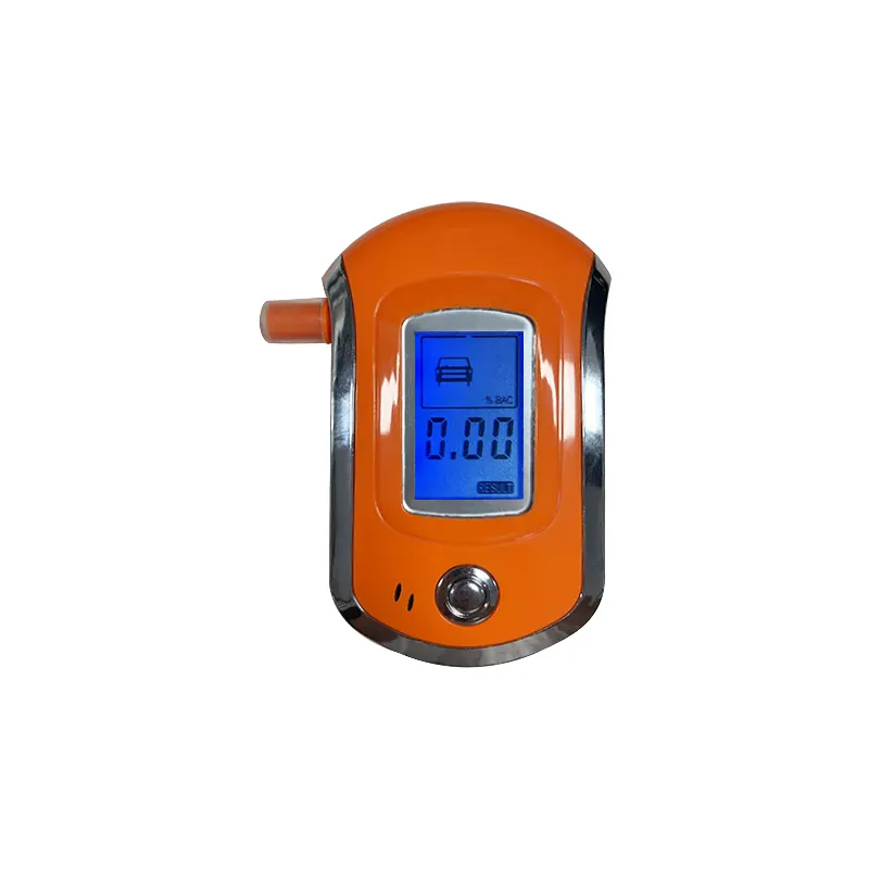 Büyük indirim yeni renkli LCD profesyonel nefes dijital breathalyzer ekran nefes alkol tester, turuncu, AT-6000