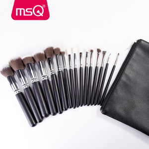 Juego de brochas de maquillaje negras de pelo sintético de 15 uds, brochas de maquillaje de etiqueta privada, brochas de maquillaje al por mayor - Product Image 6