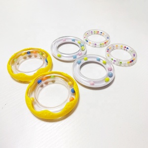 Múltiples colores bebé jugar círculo anillo de plástico de silicona anillo de dentición del bebé de juguete - Product Image 3