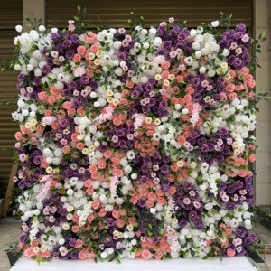 EG-E113 Panel de Flores para Decoración de Bodas, Fondo Fotográfico para Eventos, Flores Artificiales Decorativas Mixtas - Product Image 2