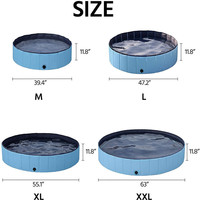 Baignoire gonflable extra-large en PVC pour animaux de compagnie, piscine pliable portable, remplissage et vidange faciles, écologique, capacité max. 600L, intérieur/extérieur