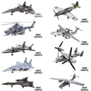 Serie militar 4002 Air Force Attack <span class=keywords><strong>Helicóptero</strong></span> MOC Modelo 264 piezas Partículas Ensamblaje educativo Juego <span class=keywords><strong>de</strong></span> bloques <span class=keywords><strong>de</strong></span> construcción para niños - Product Image 6