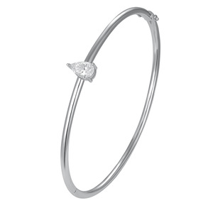 <span class=keywords><strong>Bracelet</strong></span> simple et fin en <span class=keywords><strong>argent</strong></span> sterling 925, <span class=keywords><strong>bracelet</strong></span> épais uni, coupe de perle, 1CT VVS1 GRA, solitaire, moissanite colorée, bijoux pour femmes - Product Image 3