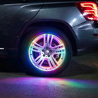 Lampe LED universelle pour jantes de voiture APP&Remote Dream Chasing, étanche IP67, 12V, 15/17/19 pouces, RGB, éclairage sous jante