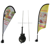 Mini ventouse de fenêtre de voiture petit drapeau en forme de larme ou de plume pour la publicité extérieure ou intérieure