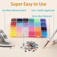 Offre Spéciale Kit de Strass en Résine AB de 3mm à 30/42/48 Grilles pour Vêtements, Nail Art, Décoration de Téléphones Portables et Projets DIY
