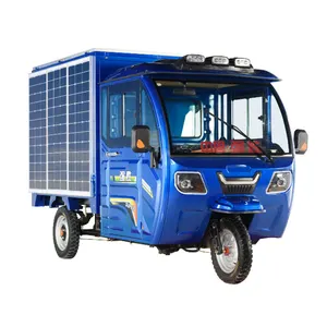 Batterie Elektro fahrzeuge drei Räder mit Solar panel Bajaj Auto Dreirad auf Straße Preis