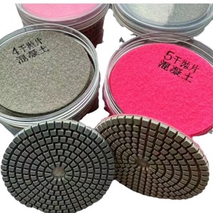 Disque de polissage diamanté pour machine à polir le marbre, avec abrasif de qualité fine à moyenne, compatible avec les meuleuses d'angle - Product Image 5