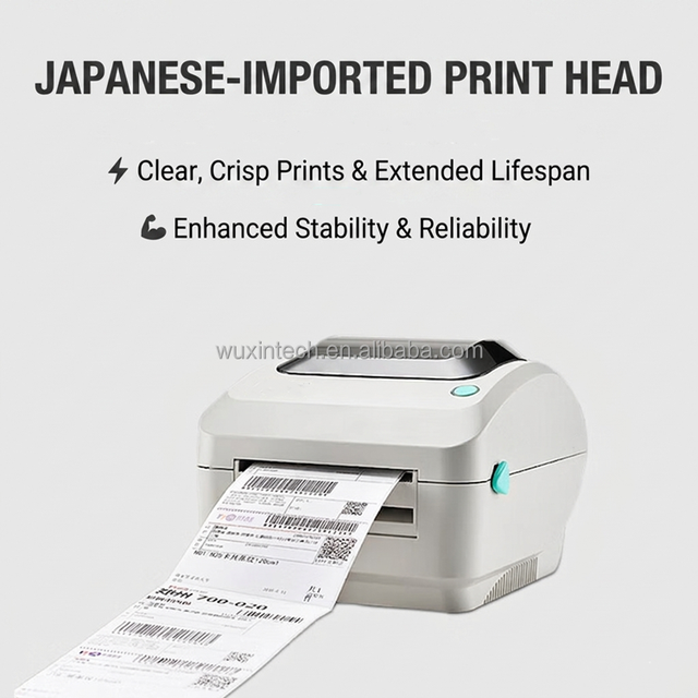 USB WIFI LAN Thermal Shipping Label Printer Compact 110mm Printing Width Barcode Printer for Warehouse and Retail